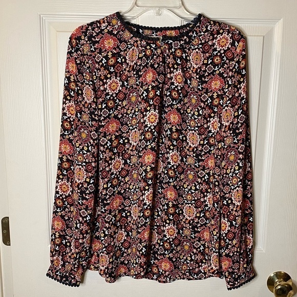 LOFT Print Multicolor Women’s Blouse - Picture 2 of 10